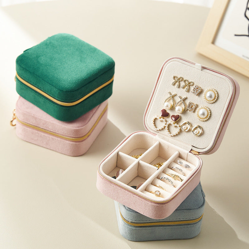 JOYERO DE FRANELA CAJA DE VIAJE PORTÁTIL PARA ALMACENAMIENTO DE JOYERÍA