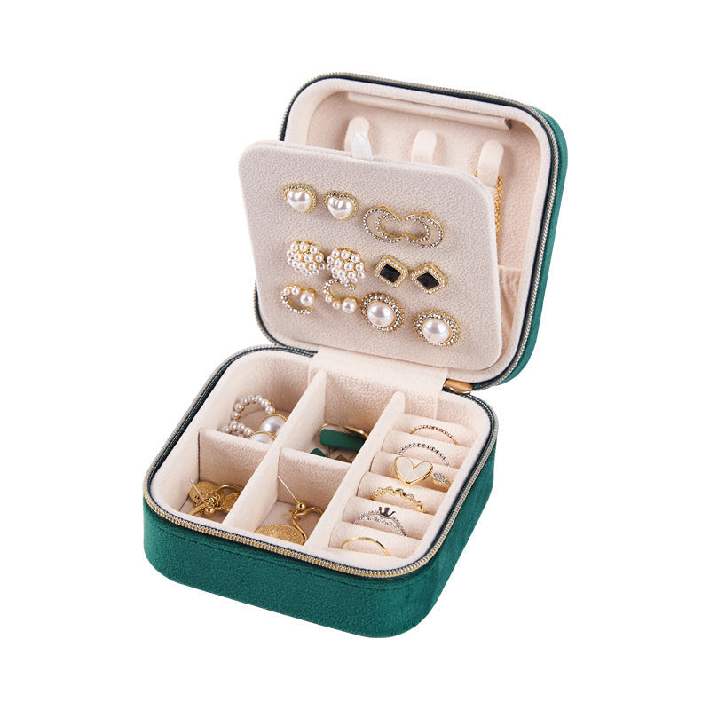 JOYERO DE FRANELA CAJA DE VIAJE PORTÁTIL PARA ALMACENAMIENTO DE JOYERÍA