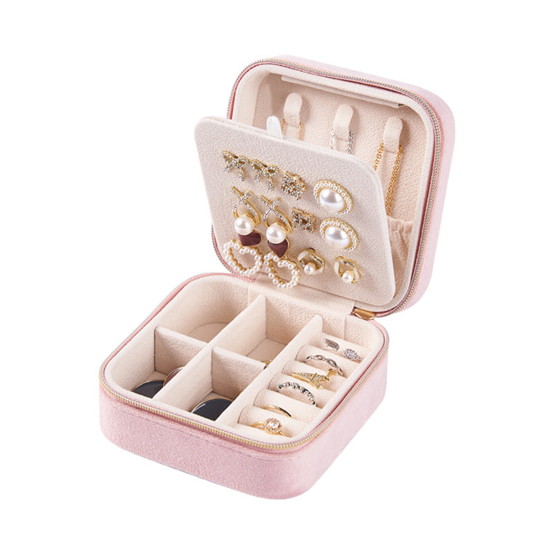 JOYERO DE FRANELA CAJA DE VIAJE PORTÁTIL PARA ALMACENAMIENTO DE JOYERÍA