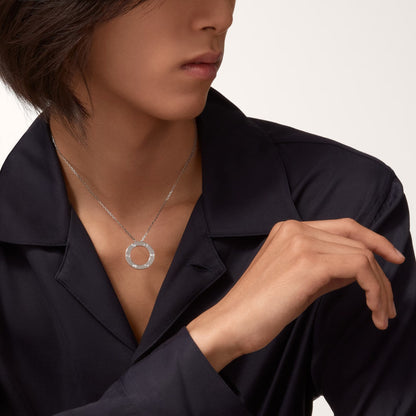 [Raffine]LOVE NECKLACE 16MM 3 DIAMONDS