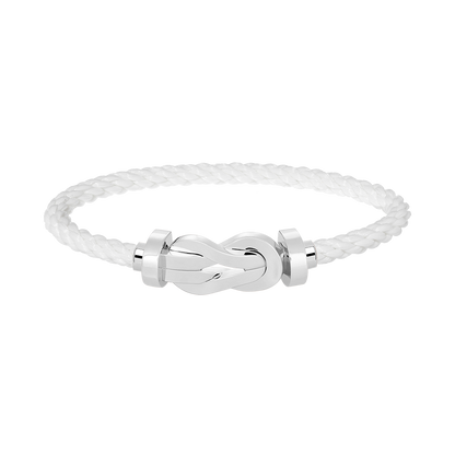 [RAFFINE]CHANCE LARGE 8 FIGURE BUCKLE NO DIAMOND BRACELET SILVER
