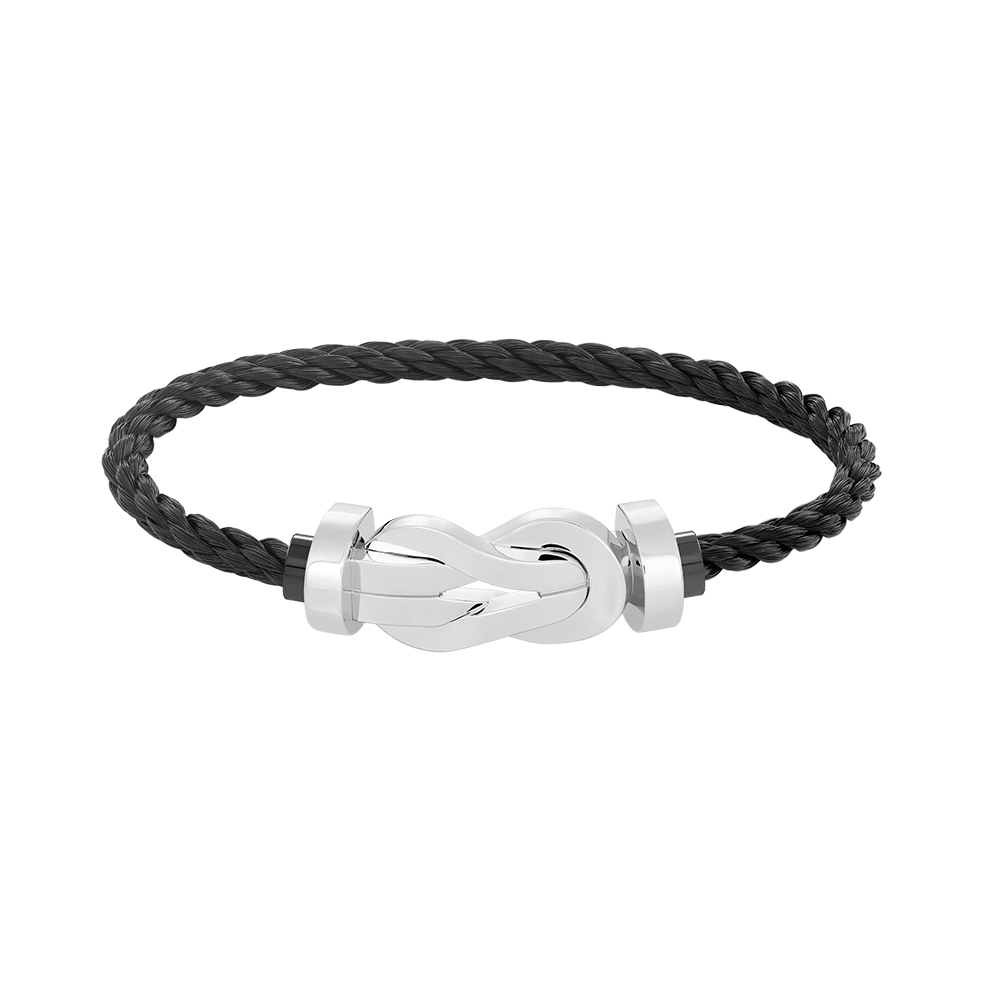 [RAFFINE]CHANCE LARGE 8 FIGURE BUCKLE NO DIAMOND BRACELET SILVER