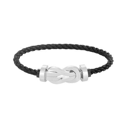 [RAFFINE]CHANCE LARGE 8 FIGURE BUCKLE NO DIAMOND BRACELET SILVER