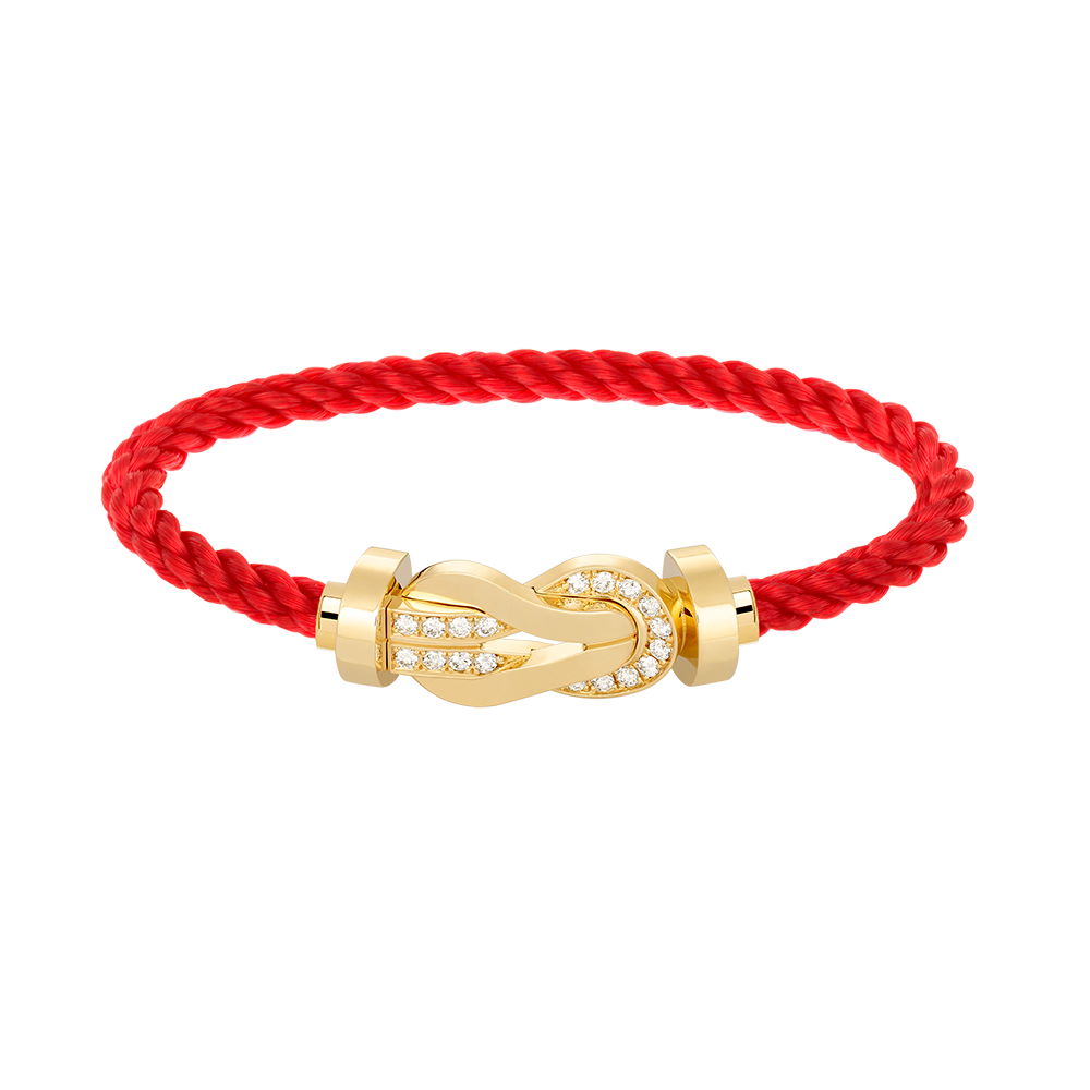 [RAFFINE]CHANCE LARGE 8 FIGURE BUCKLE HALF DIAMOND BRACELET GOLD