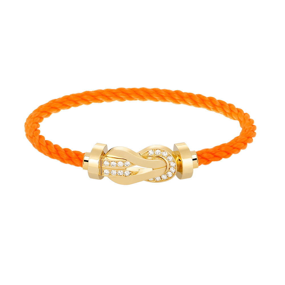 [RAFFINE]CHANCE LARGE 8 FIGURE BUCKLE HALF DIAMOND BRACELET GOLD
