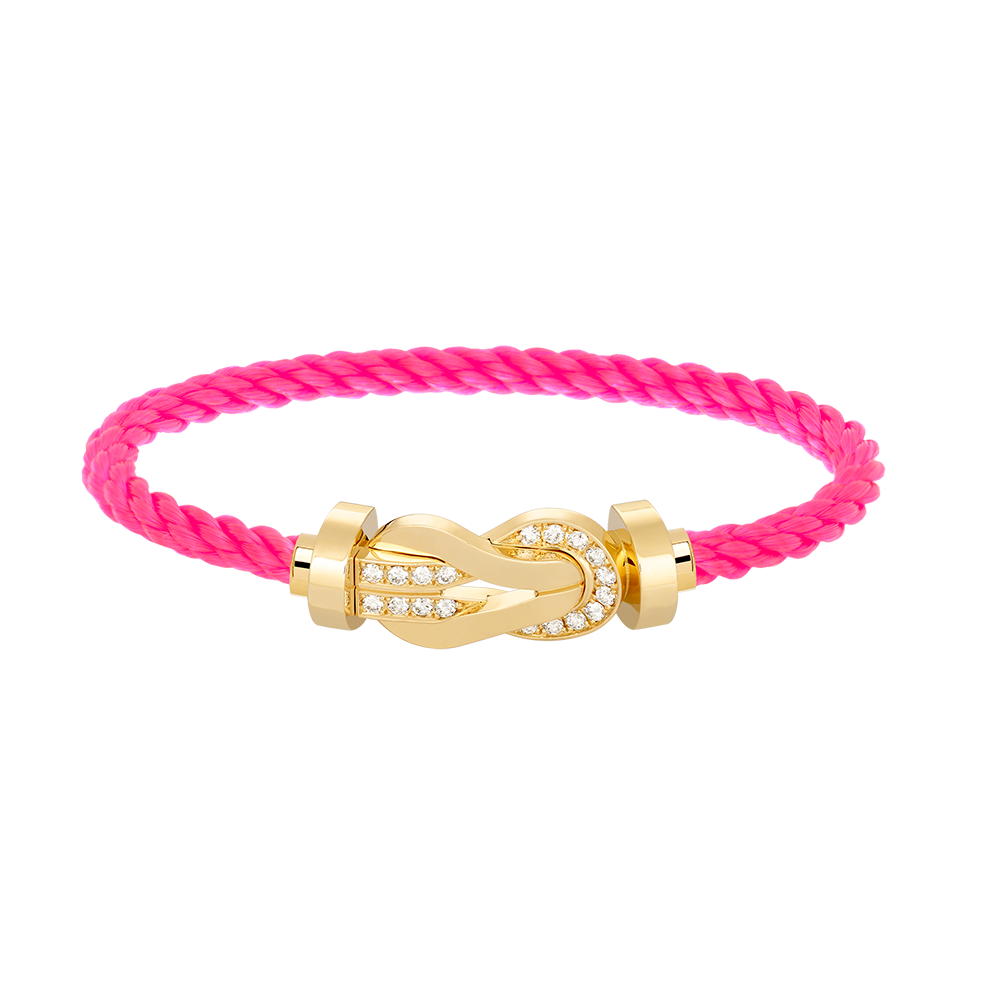 [RAFFINE]CHANCE LARGE 8 FIGURE BUCKLE HALF DIAMOND BRACELET GOLD