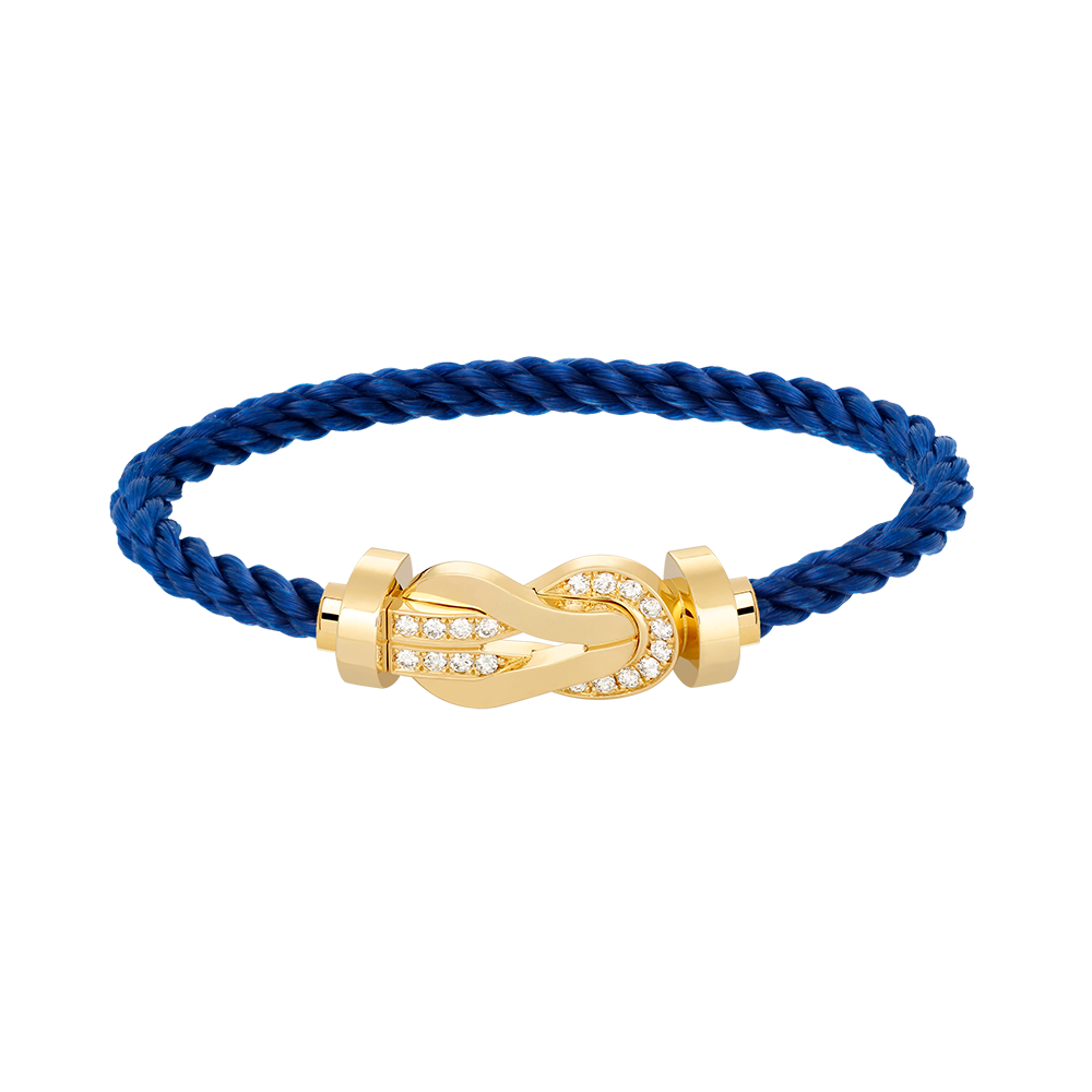 [RAFFINE]CHANCE LARGE 8 FIGURE BUCKLE HALF DIAMOND BRACELET GOLD