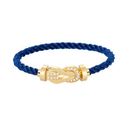 [RAFFINE]CHANCE LARGE 8 FIGURE BUCKLE HALF DIAMOND BRACELET GOLD