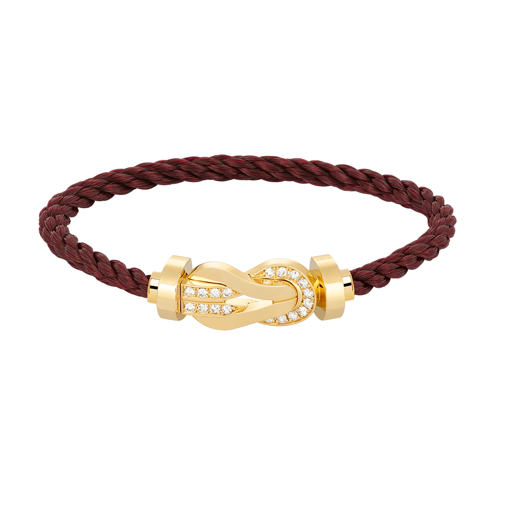 [RAFFINE]CHANCE LARGE 8 FIGURE BUCKLE HALF DIAMOND BRACELET GOLD