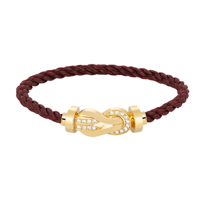 [RAFFINE]CHANCE LARGE 8 FIGURE BUCKLE HALF DIAMOND BRACELET GOLD