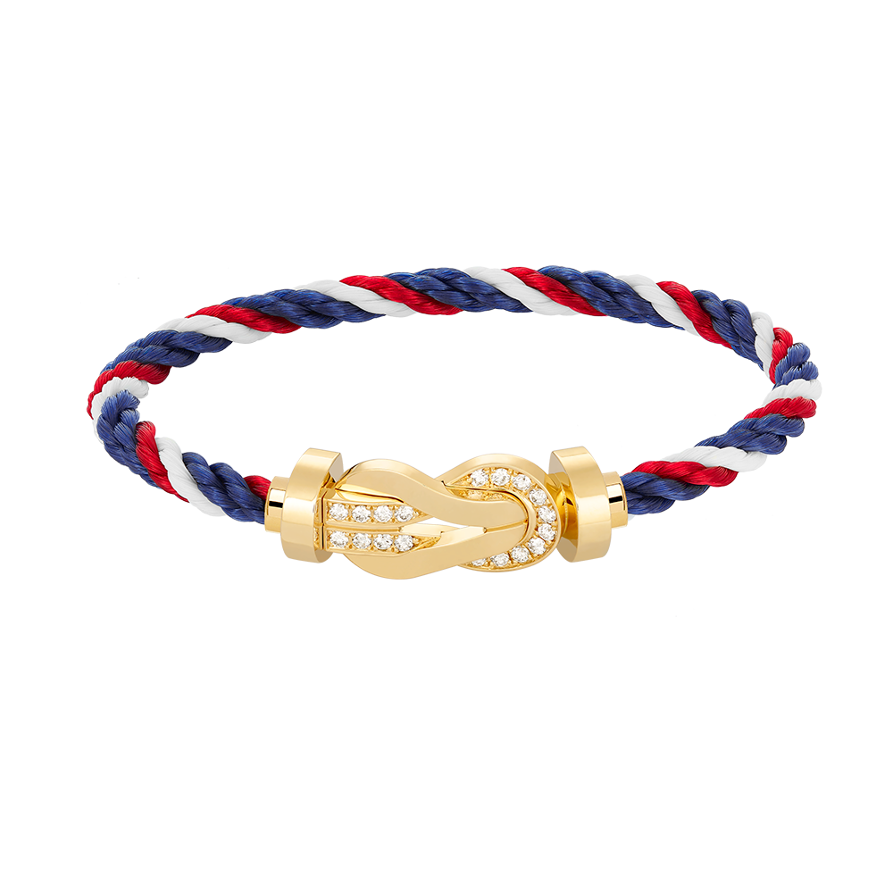 [RAFFINE]CHANCE LARGE 8 FIGURE BUCKLE HALF DIAMOND BRACELET GOLD