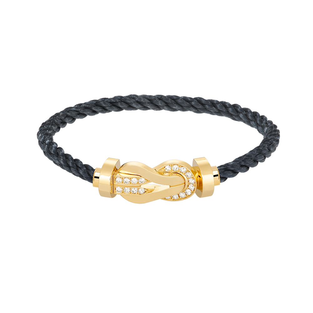 [RAFFINE]CHANCE LARGE 8 FIGURE BUCKLE HALF DIAMOND BRACELET GOLD
