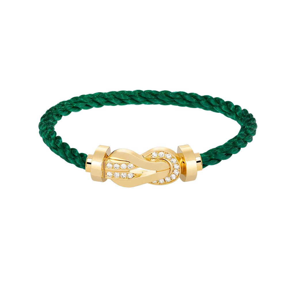 [RAFFINE]CHANCE LARGE 8 FIGURE BUCKLE HALF DIAMOND BRACELET GOLD