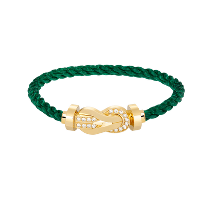 [RAFFINE]CHANCE LARGE 8 FIGURE BUCKLE HALF DIAMOND BRACELET GOLD