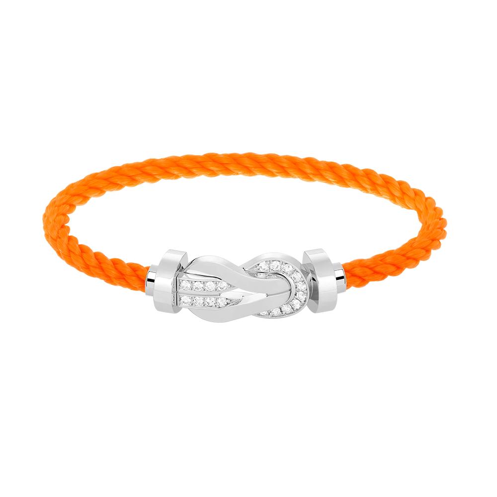 [RAFFINE]CHANCE LARGE 8 FIGURE BUCKLE HALF DIAMOND BRACELET SILVER