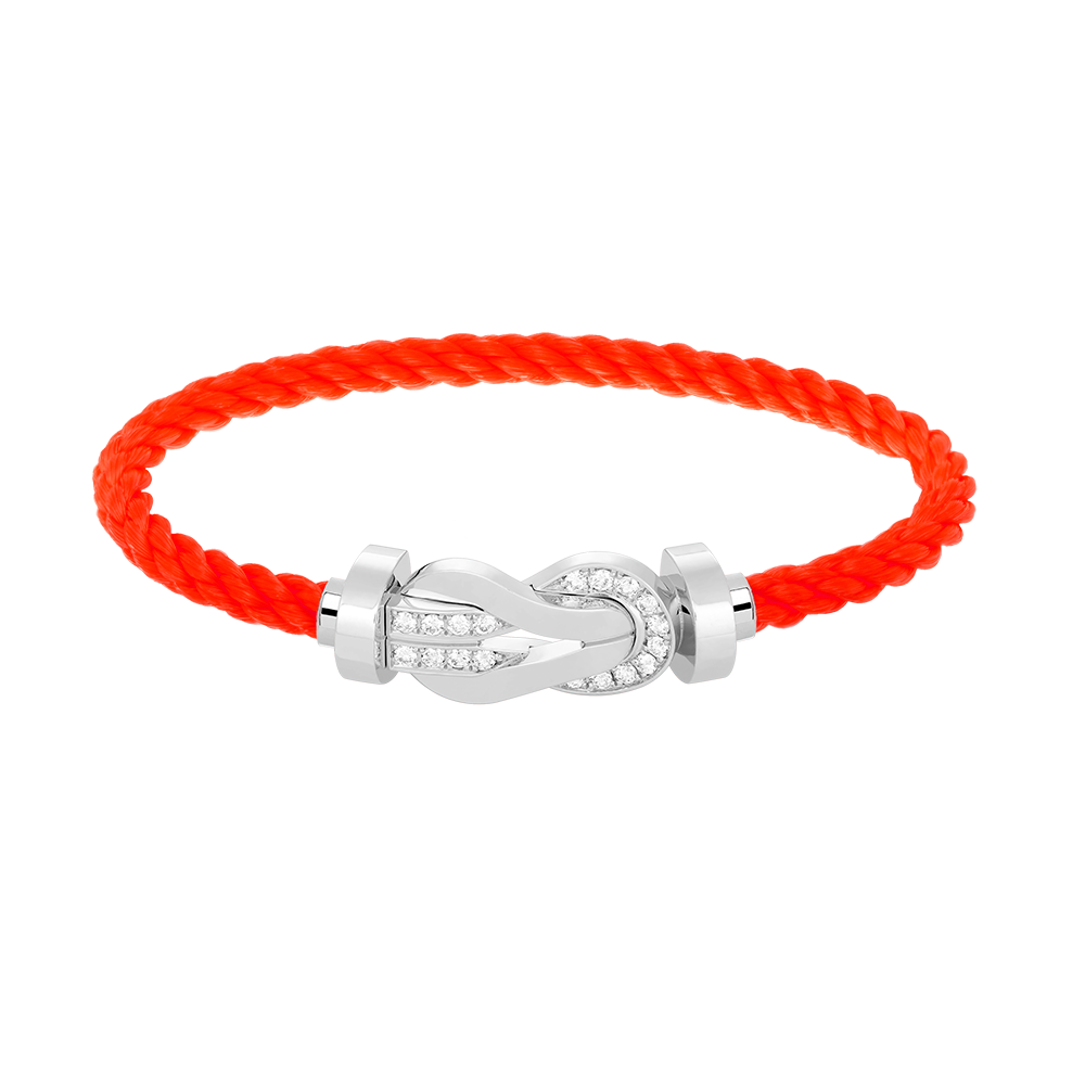 [RAFFINE]CHANCE LARGE 8 FIGURE BUCKLE HALF DIAMOND BRACELET SILVER