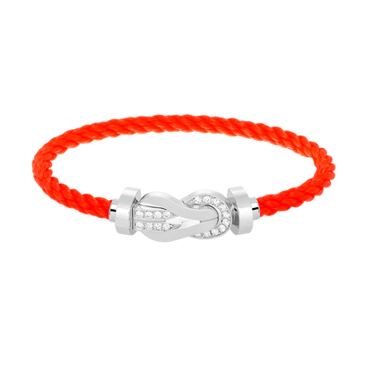 [RAFFINE]CHANCE LARGE 8 FIGURE BUCKLE HALF DIAMOND BRACELET SILVER
