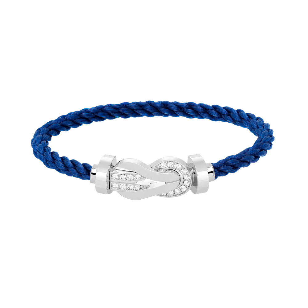 [RAFFINE]CHANCE LARGE 8 FIGURE BUCKLE HALF DIAMOND BRACELET SILVER