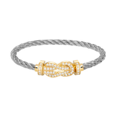 [RAFFINE]CHANCE LARGE 8 FIGURE BUCKLE FULLDIAMOND BRACELET GOLD