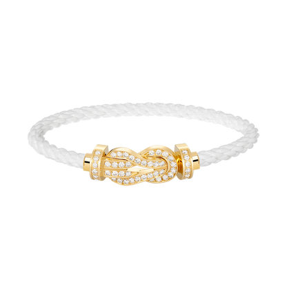 [RAFFINE]CHANCE LARGE 8 FIGURE BUCKLE FULLDIAMOND BRACELET GOLD
