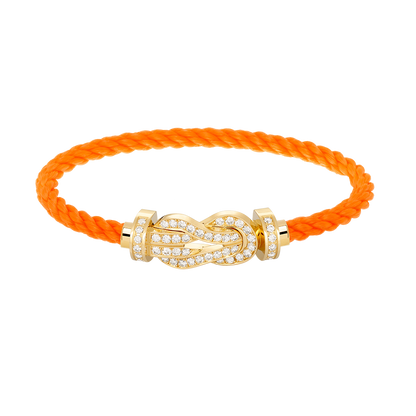 [RAFFINE]CHANCE LARGE 8 FIGURE BUCKLE FULLDIAMOND BRACELET GOLD