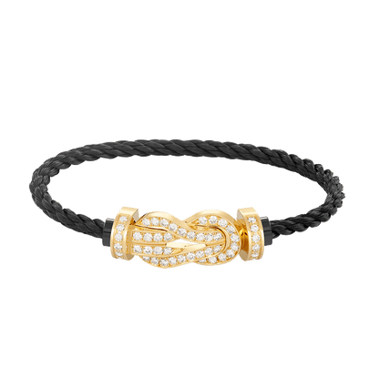[RAFFINE]CHANCE LARGE 8 FIGURE BUCKLE FULLDIAMOND BRACELET GOLD