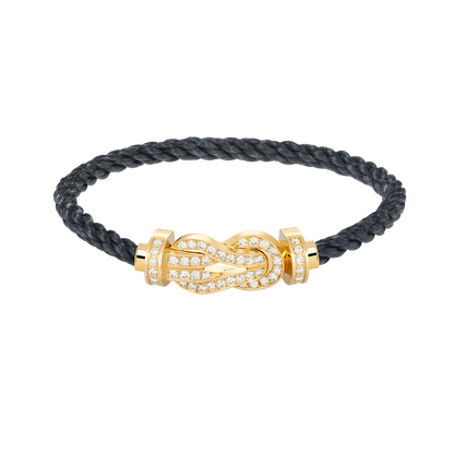 [RAFFINE]CHANCE LARGE 8 FIGURE BUCKLE FULLDIAMOND BRACELET GOLD