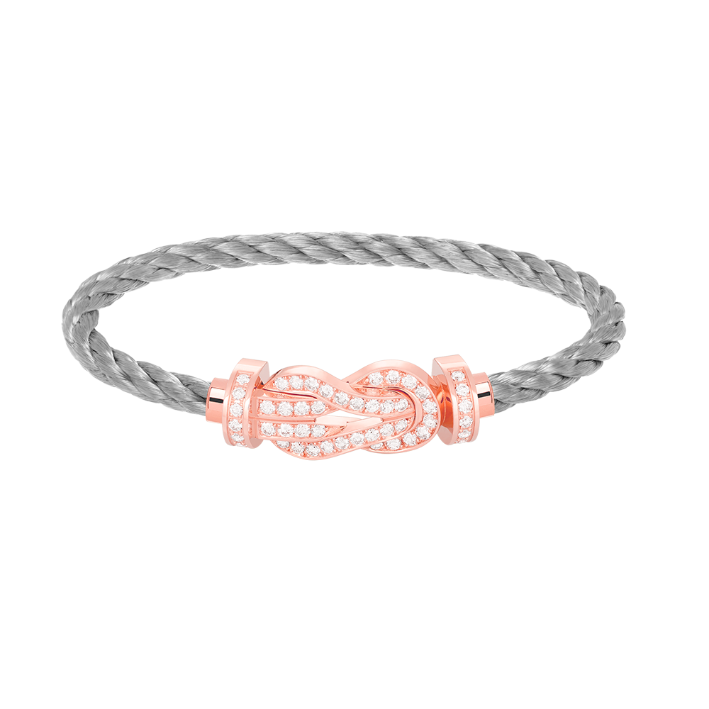 [RAFFINE]CHANCE LARGE 8 FIGURE BUCKLE FULL DIAMOND BRACELET ROSE GOLD