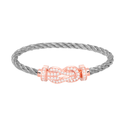 [RAFFINE]CHANCE LARGE 8 FIGURE BUCKLE FULL DIAMOND BRACELET ROSE GOLD
