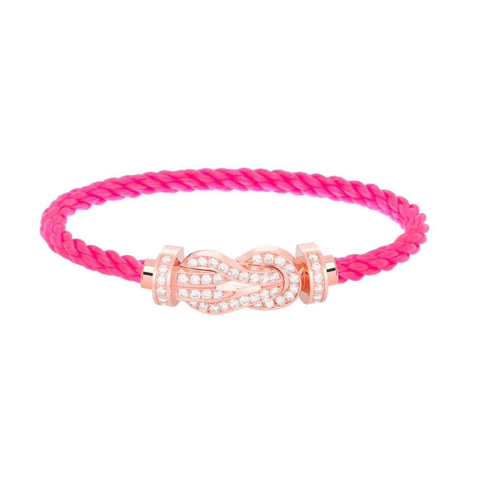 [RAFFINE]CHANCE LARGE 8 FIGURE BUCKLE FULL DIAMOND BRACELET ROSE GOLD