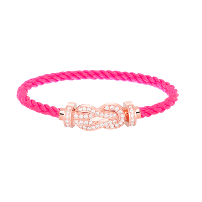 [RAFFINE]CHANCE LARGE 8 FIGURE BUCKLE FULL DIAMOND BRACELET ROSE GOLD