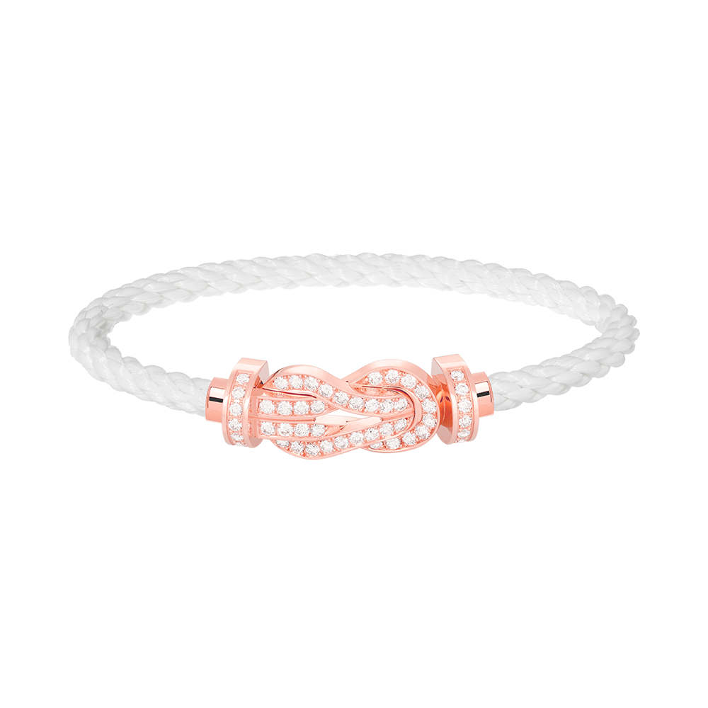 [RAFFINE]CHANCE LARGE 8 FIGURE BUCKLE FULL DIAMOND BRACELET ROSE GOLD