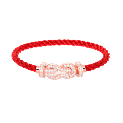 [RAFFINE]CHANCE LARGE 8 FIGURE BUCKLE FULL DIAMOND BRACELET ROSE GOLD
