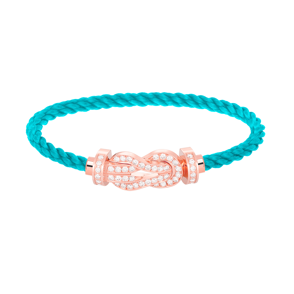 [RAFFINE]CHANCE LARGE 8 FIGURE BUCKLE FULL DIAMOND BRACELET ROSE GOLD