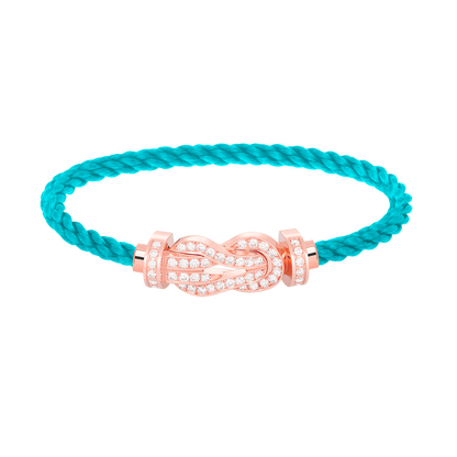 [RAFFINE]CHANCE LARGE 8 FIGURE BUCKLE FULL DIAMOND BRACELET ROSE GOLD