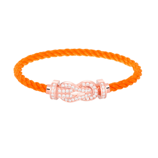 [RAFFINE]CHANCE LARGE 8 FIGURE BUCKLE FULL DIAMOND BRACELET ROSE GOLD