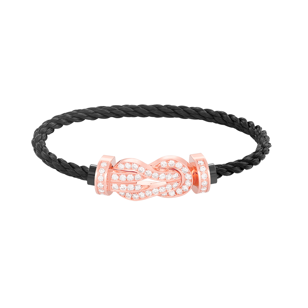 [RAFFINE]CHANCE LARGE 8 FIGURE BUCKLE FULL DIAMOND BRACELET ROSE GOLD
