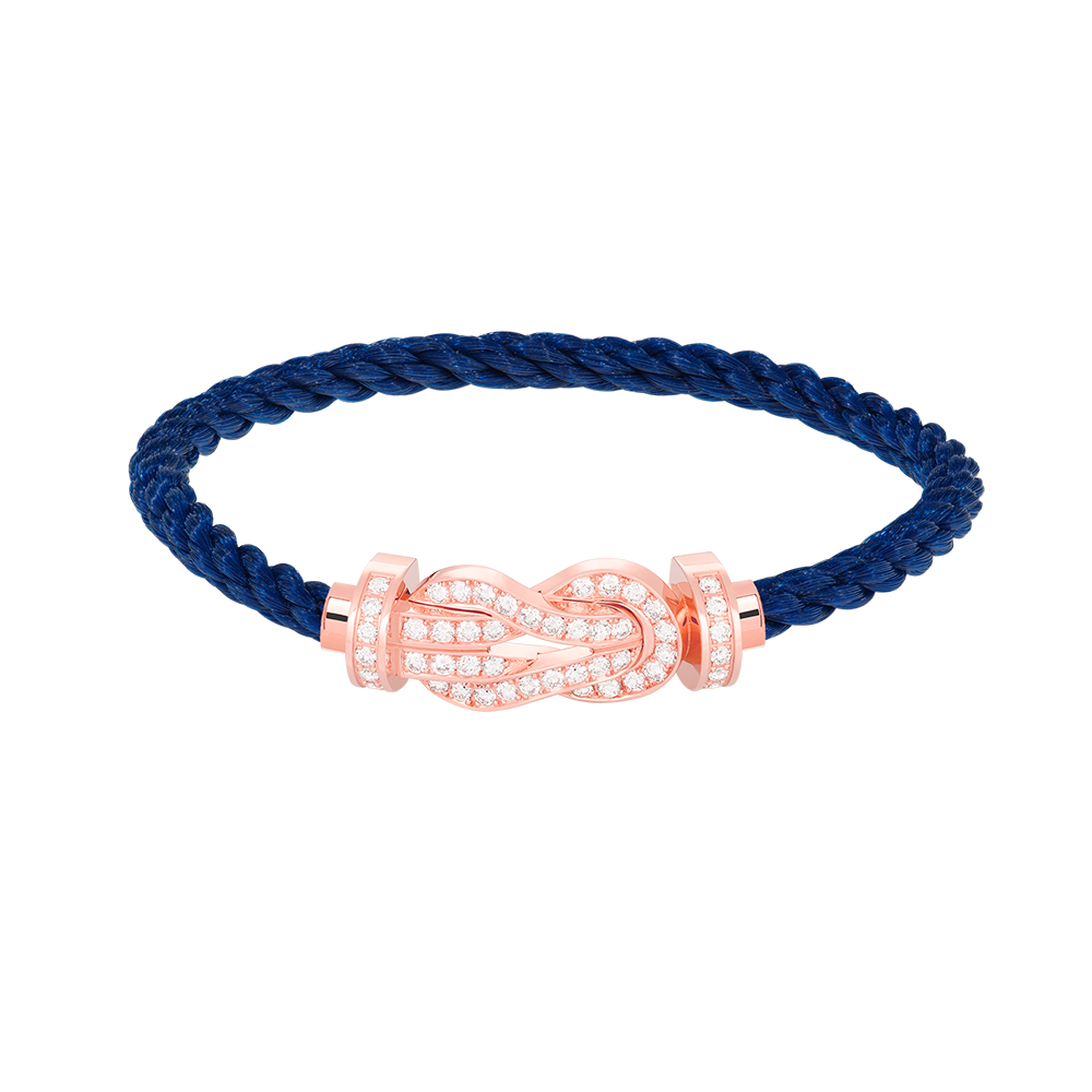 [RAFFINE]CHANCE LARGE 8 FIGURE BUCKLE FULL DIAMOND BRACELET ROSE GOLD