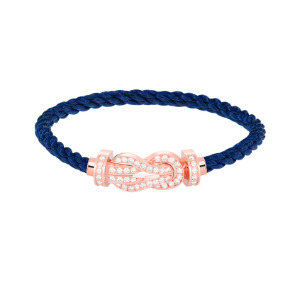 [RAFFINE]CHANCE LARGE 8 FIGURE BUCKLE FULL DIAMOND BRACELET ROSE GOLD