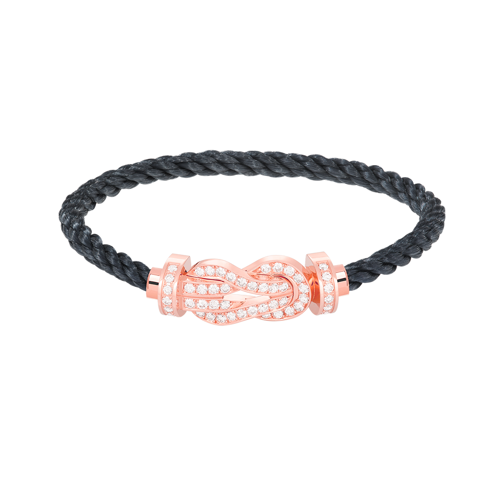 [RAFFINE]CHANCE LARGE 8 FIGURE BUCKLE FULL DIAMOND BRACELET ROSE GOLD