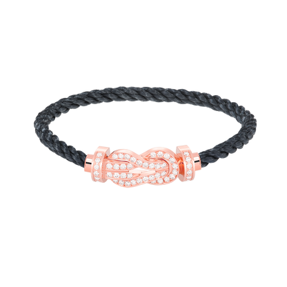 [RAFFINE]CHANCE LARGE 8 FIGURE BUCKLE FULL DIAMOND BRACELET ROSE GOLD
