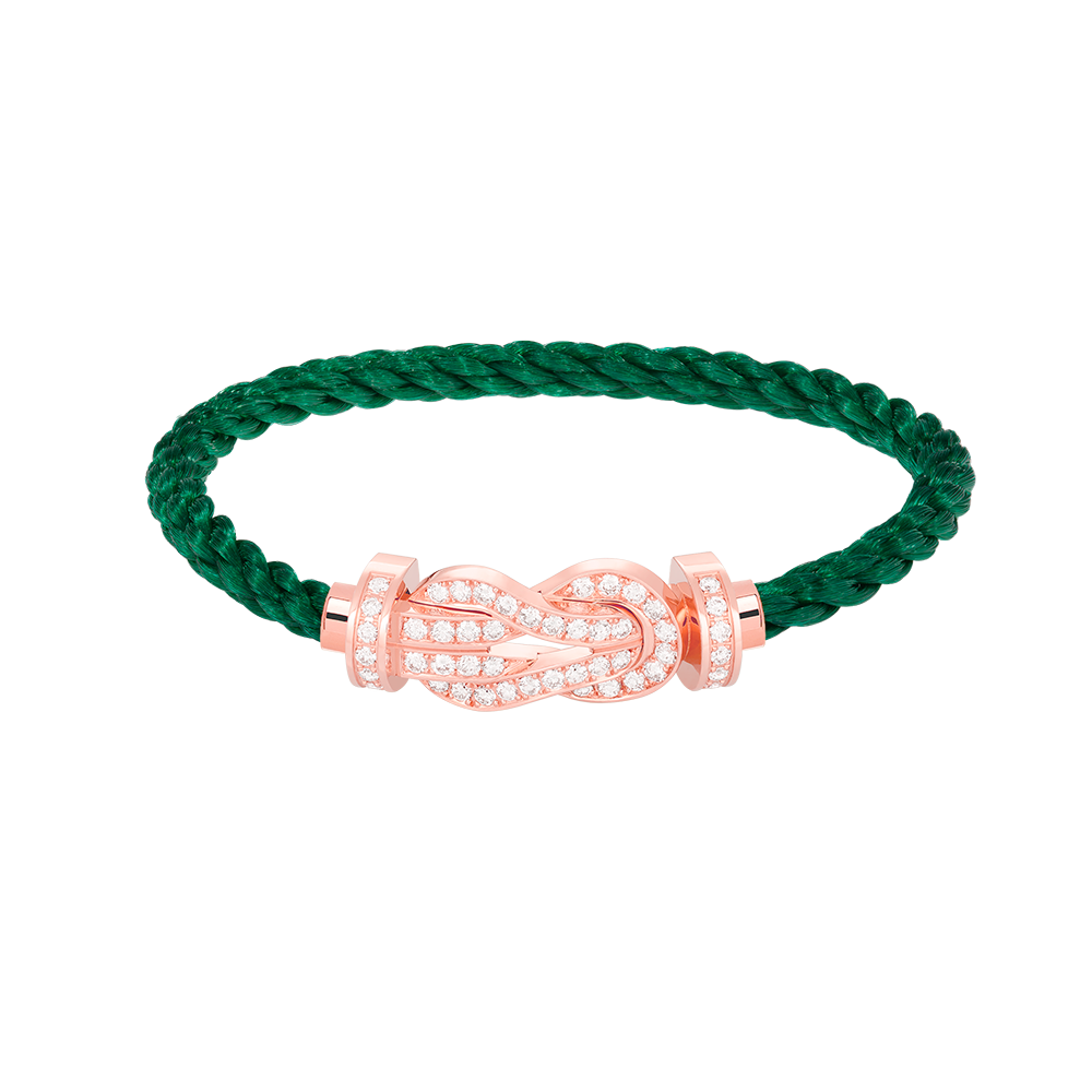 [RAFFINE]CHANCE LARGE 8 FIGURE BUCKLE FULL DIAMOND BRACELET ROSE GOLD