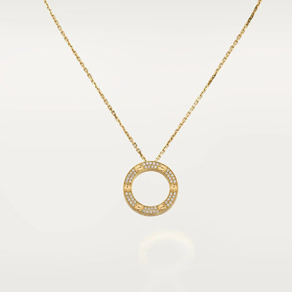 [Raffine]LOVE NECKLACE 16MM  FULL DIAMOND