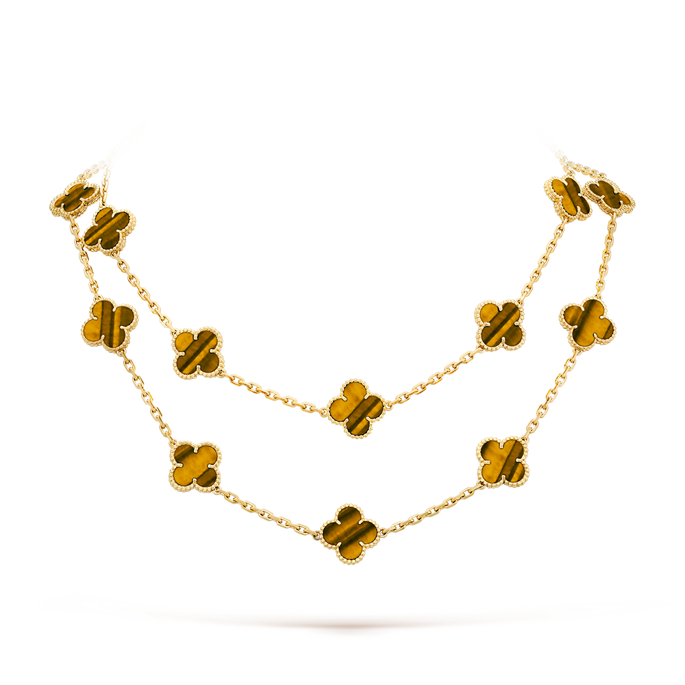 [RAFFINE]CLOVER 20 MOTIFS TIGER EYE ROSE GOLD
