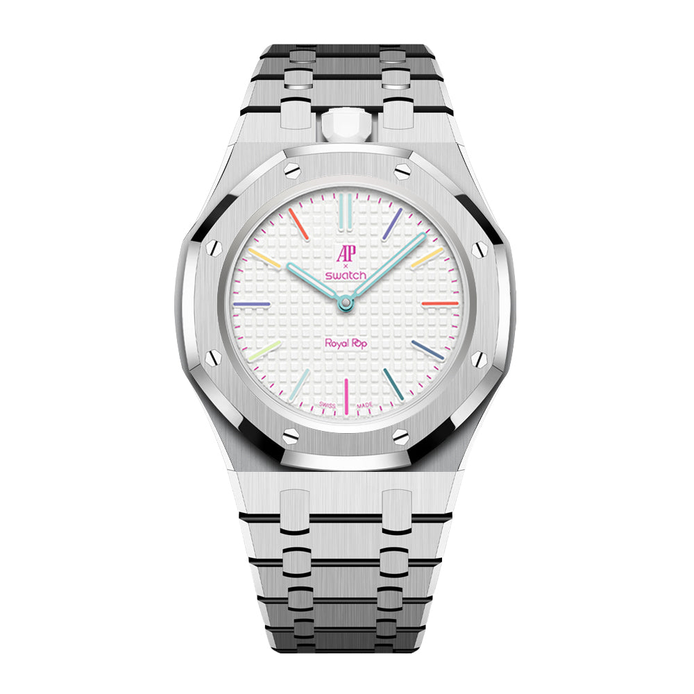 Royal Oak Pop Exclusive Steel Case & Strap Full‑wrap Embedded Watch Band
