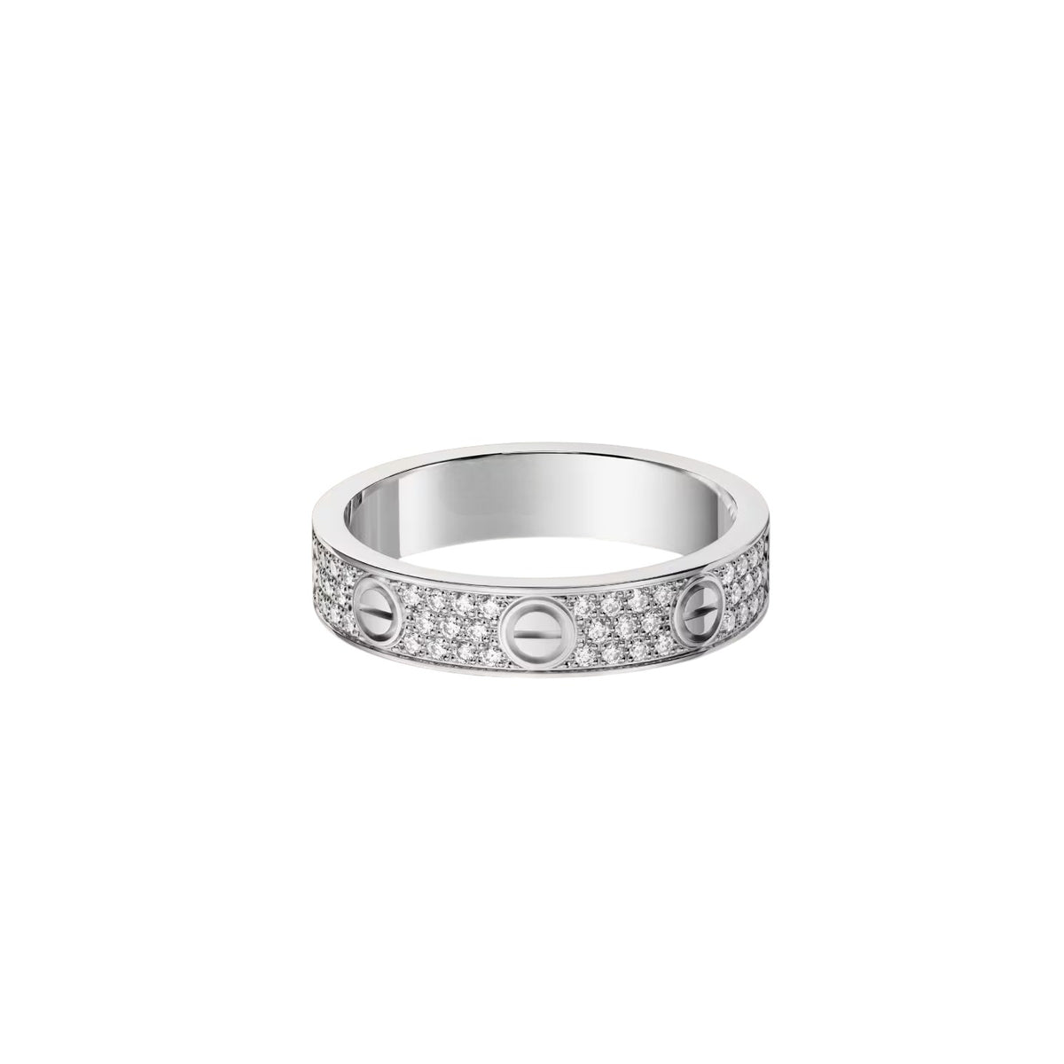 [Raffine]LOVE RING 4.0MM DIAMOND PAVED