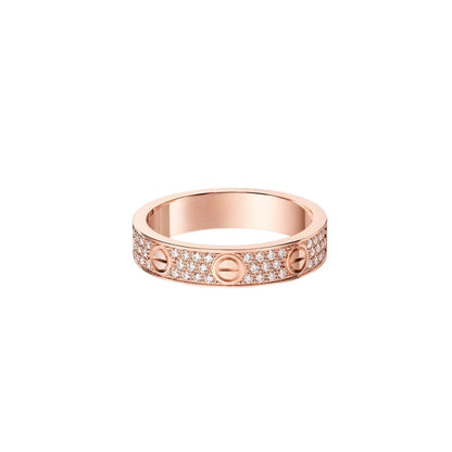 [Raffine]LOVE RING 4.0MM DIAMOND PAVED