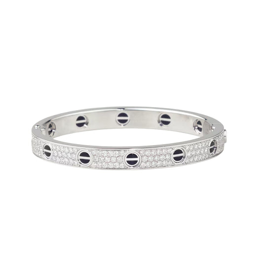 [Raffine]LOVE BRACELET 6.1MM DIAMOND-PAVED CERAMIC
