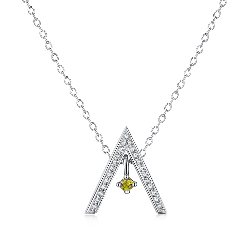 [RAFFINE]Collar brillante en forma de "A"