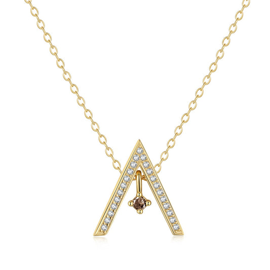 [RAFFINE]Collar brillante en forma de "A"
